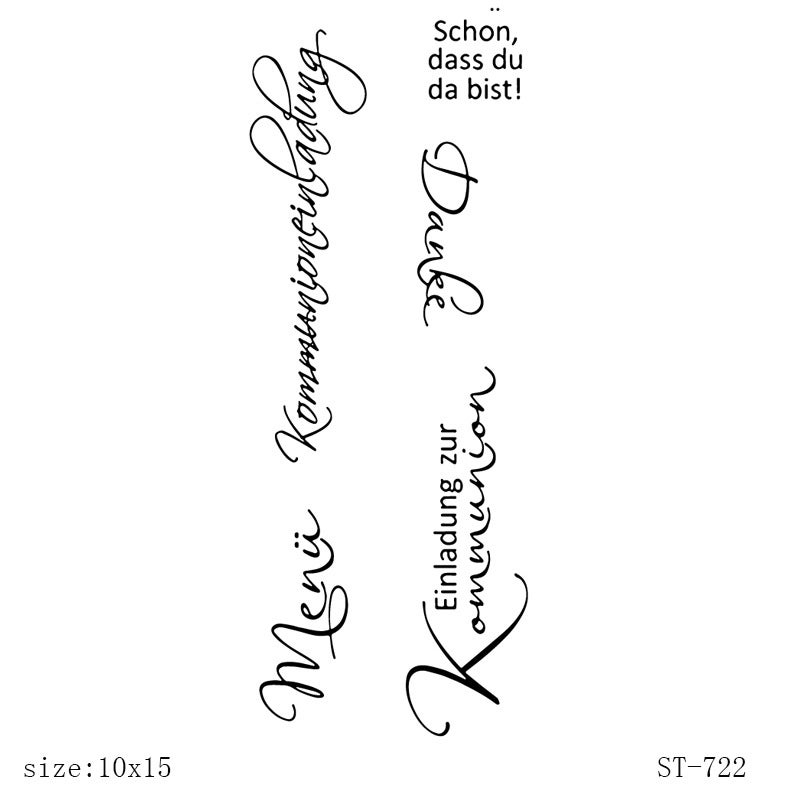 Silicone Transparent Seal Hand Account Seal Diy Seal Series Spot -German Series 3 - Image 1
