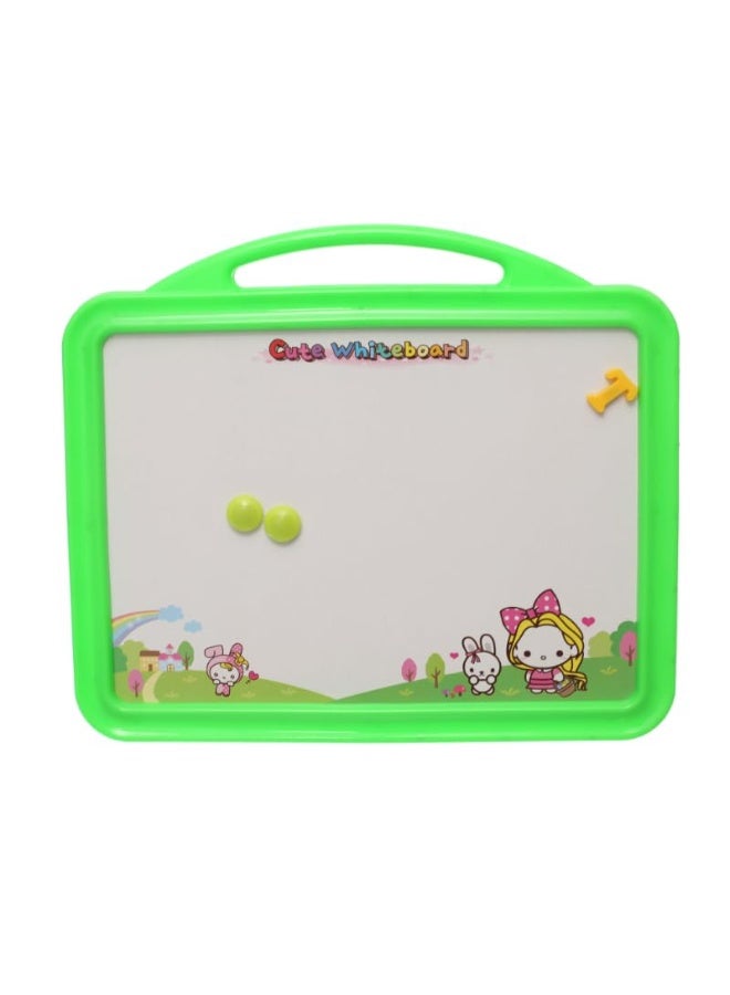 Plastic Drawing And Writing Board 2 in 1 With Magnetic Alphabet letters And Creative Educational Operations Aiming To Teach Children All Educational Skills - Green - Image 3
