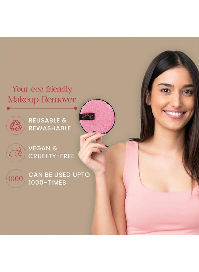 Milagro Beauty Makeup Remover Cleansing Pads Soft & Gentle Reusable Pads For Easily Removing Stubborn Face & Eye Makeup Deep Cleansing, Ideal For Facial Cleansing  - Image 5