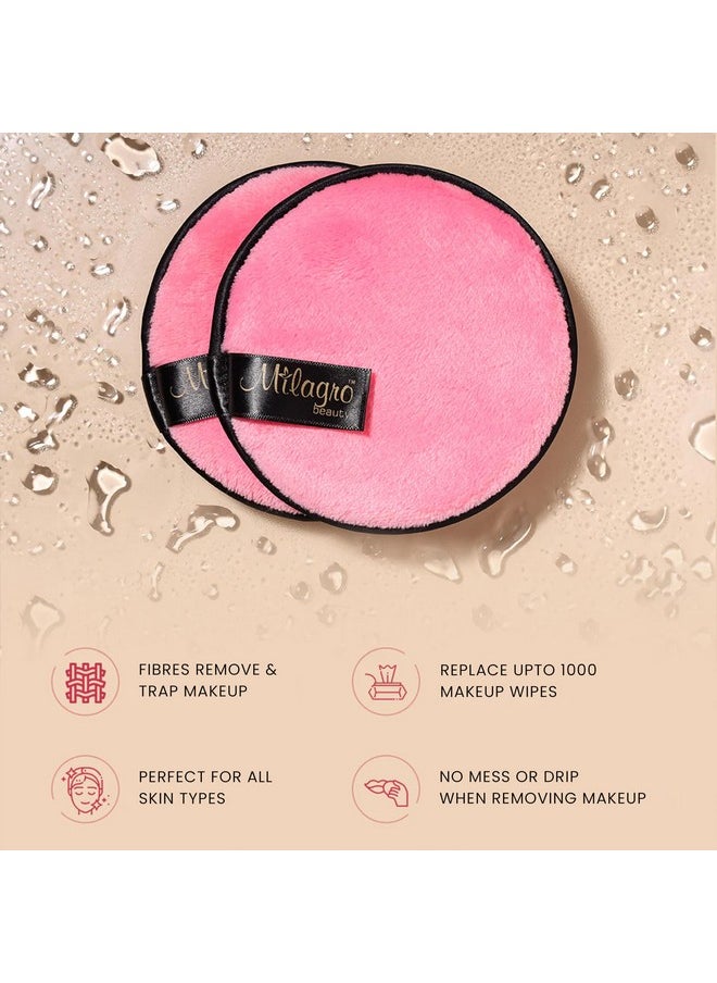 Milagro Beauty Makeup Remover Cleansing Pads Soft & Gentle Reusable Pads For Easily Removing Stubborn Face & Eye Makeup Deep Cleansing, Ideal For Facial Cleansing  - Image 3