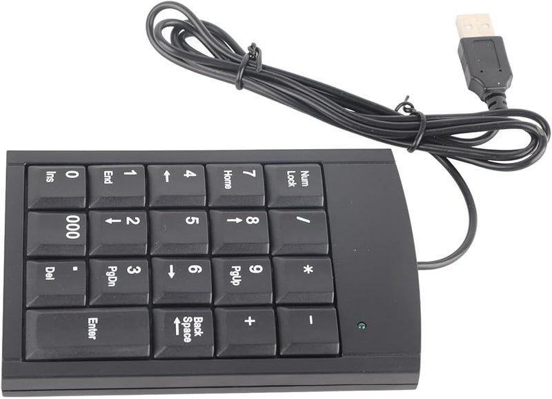 Sonew Portable Mini USB Numeric Keypad Number Keyboard For Laptop Black - Image 2