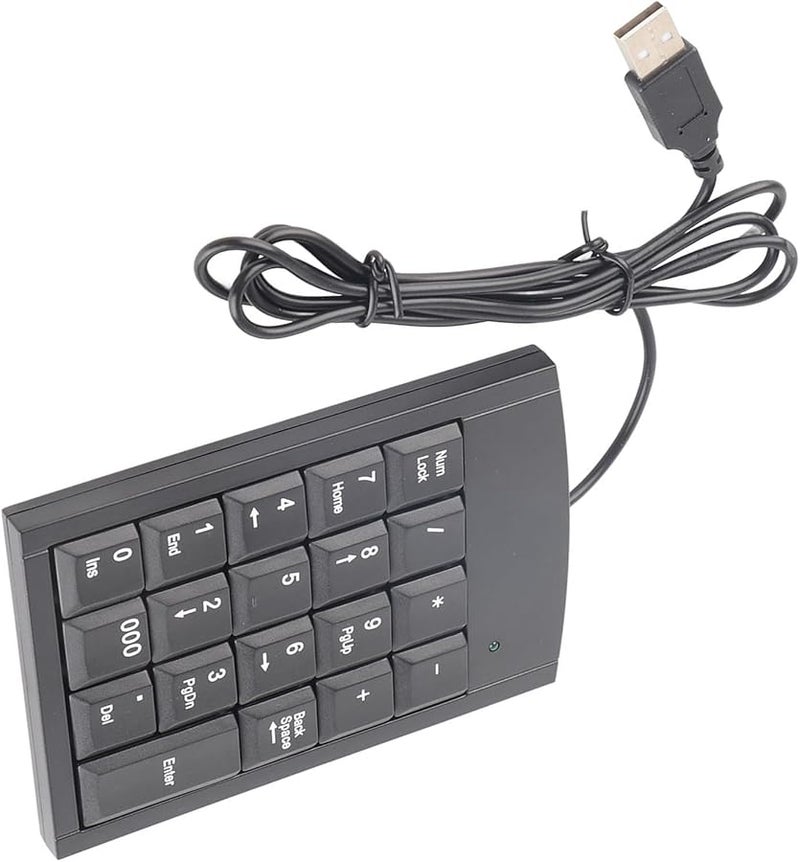 Sonew Portable Mini USB Numeric Keypad Number Keyboard For Laptop Black - Image 3