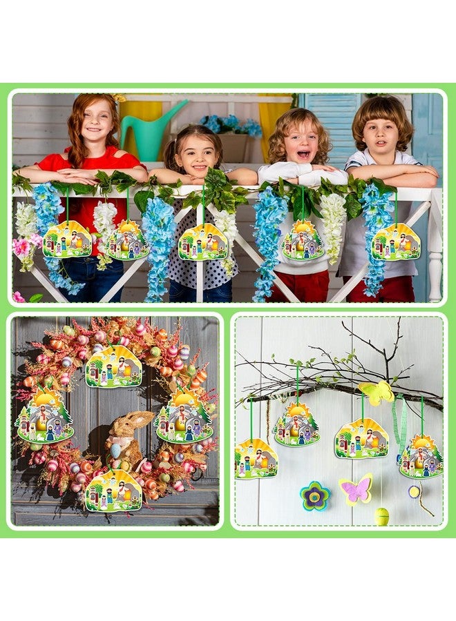 FaCraft 24 Sets Easter Crafts for Kids-Religious Gifts Make an Easter He Lives Sticker Scenes Resurrection Crafts Stickers for Christian Bible Sunday School Party Favors - Image 2