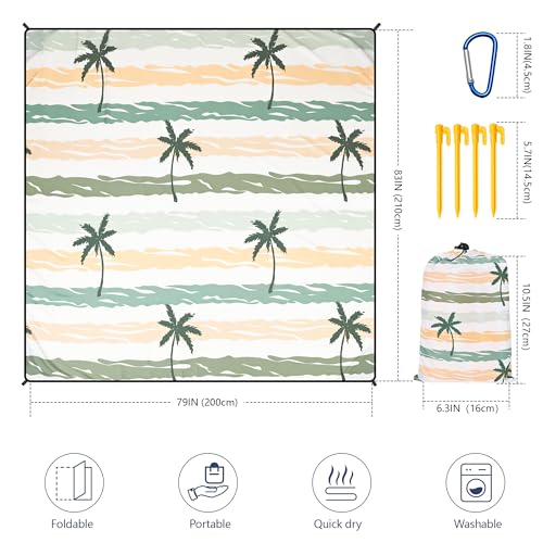HIHOHO Beach Blanket Waterproof Sandproof Extra Large Beach Mat 79 X 83120x108for 18 Adults Quick Drying Durable Outdoor Picnic Mat for Beach Travel Camping Hiking - Image 3