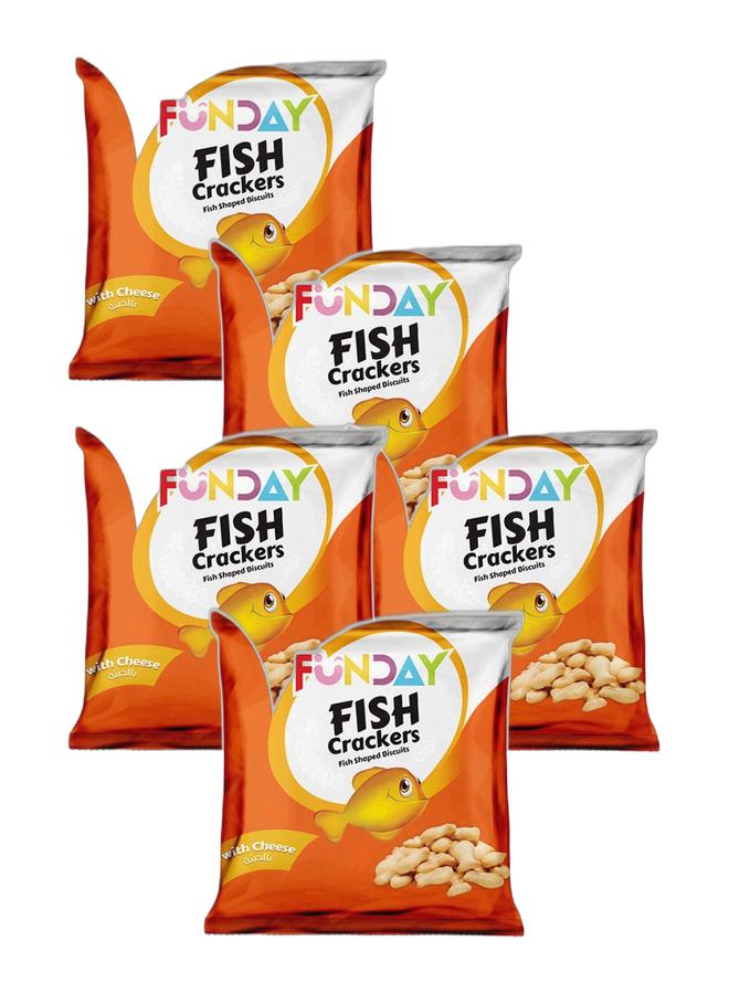 Funday Fish Crackers With Salt & Cheese 36 grams (Pack of 5) - Image 1