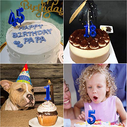 XNOVA Blue Birthday Candles 6 Candle 6th Six Years Cake Bady Roman Numberal Cool Number Candle No 60 61 62 63 64 65 66 67 68 69 - Image 5
