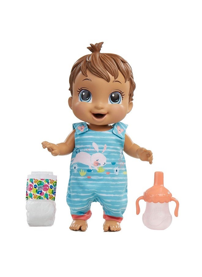 Baby Alive - Baby Gotta Bounce Doll, Bunny Outfit, Bounces With 25+ Sfx And Giggles, Drinks And Wets, Brown Hair Toy For Kids Ages 3 And Up - Image 1