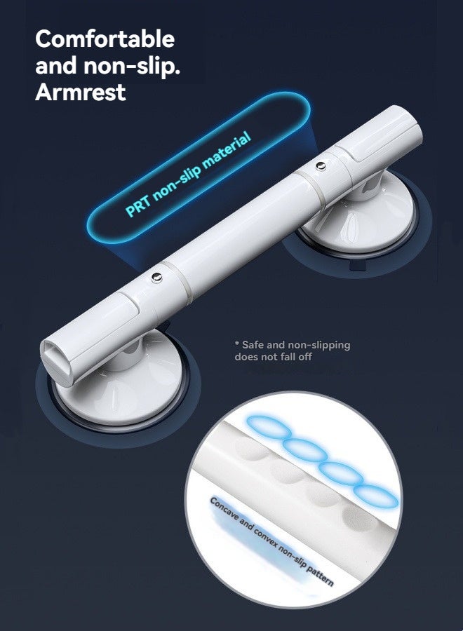 إم مياويان درابزين حمام لكبار السن، مقبض أمان مانع للانزلاق، مقبض شفط خالٍ من اللكمات لمرحاض المنزل لكبار السن (يتحمل حمولة 75 كجم) - Image 4