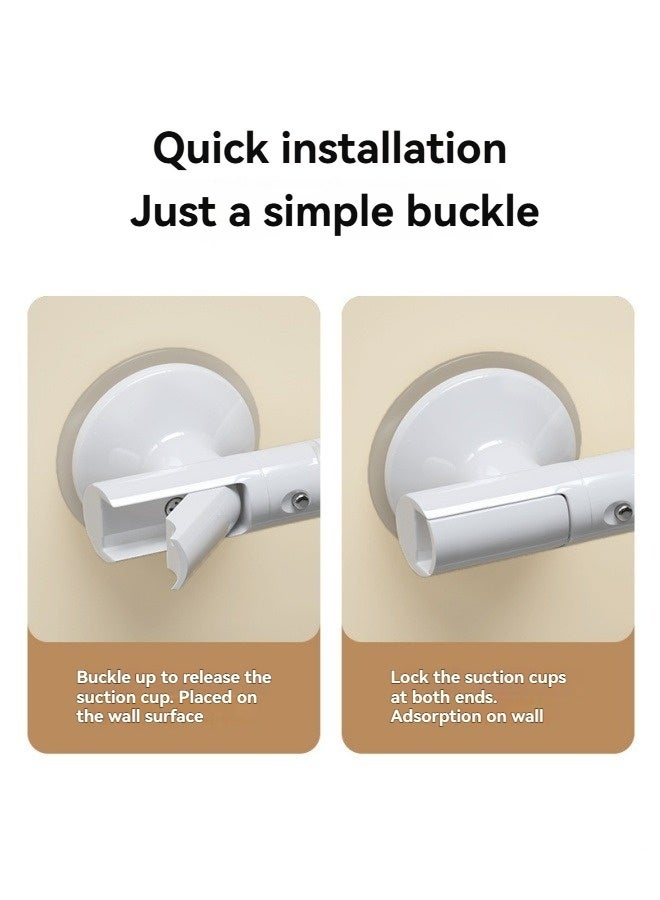 إم مياويان درابزين حمام لكبار السن، مقبض أمان مانع للانزلاق، مقبض شفط خالٍ من اللكمات لمرحاض المنزل لكبار السن (يتحمل حمولة 75 كجم) - Image 3