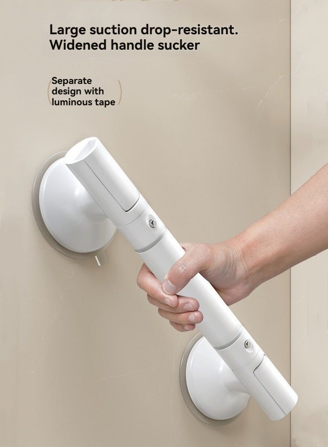 إم مياويان درابزين حمام لكبار السن، مقبض أمان مانع للانزلاق، مقبض شفط خالٍ من اللكمات لمرحاض المنزل لكبار السن (يتحمل حمولة 75 كجم) - Image 1