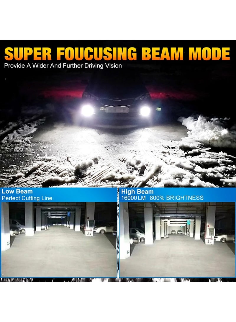 مصابيح أمامية LED Spider عالية الأداء، 9006 500 وات 16000 لومن، فائقة السطوع، سهلة التركيب، تدوم طويلاً، يمكن استخدامها في جميع الأحوال الجوية