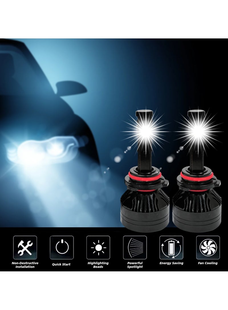 مصابيح أمامية LED Spider عالية الأداء، 9006 500 وات 16000 لومن، فائقة السطوع، سهلة التركيب، تدوم طويلاً، يمكن استخدامها في جميع الأحوال الجوية