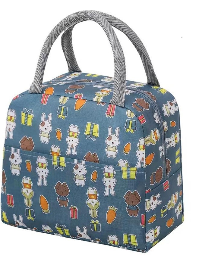 KARDIFF Insulated Lunch Bag for Kids, Women Small Lunch Leakproof Bag for Office, Work, School, Picnic Beach, Office, Outdoor Picnic Bag (Grey Rabbit) - Image 1