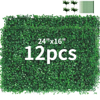 TOPDEEP 12 Pieces 24x 16 Artificial Boxwood Panel Grass Wall Panel Boxwood Hedge Wall Panels UV Protected Suitable for Artificial Green Wall Decor Fence Garden Wedding Backyard Decor - pzsku/Z5BB4B8A091ECAFEBC775Z/45/1745822043/368ce0ef-3d90-4055-ac3f-3a375d67ce0b