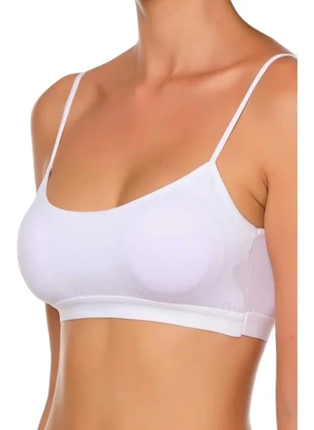 Tezzgelsin Women's Thin Strap Padded Bustier Half Undershirt Bra 3 Piece Set