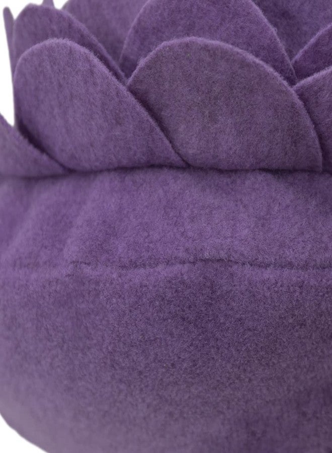 KINGROSE 3D Flower Decorative Throw Pillow Round Cushion for Sofa Chair Couch 14 Inches Round Purple - Image 5