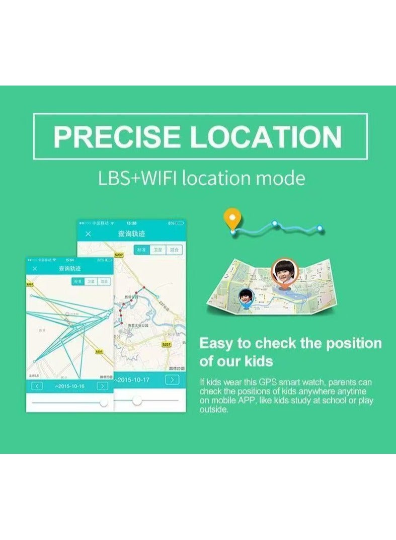 SKT Shiketro F12 Kids HD Widescreen Smartwatch with GPS, Wi-Fi, Video Call, SOS, IP67 Waterproof, Camera, Monitoring, Tracker, and Location Phone (Blue) - Image 2