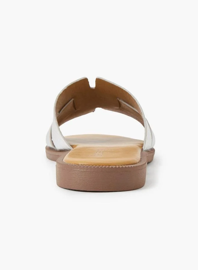 Celeste SILVER Women Textured Flat Sandals for Women | Best Price UAE