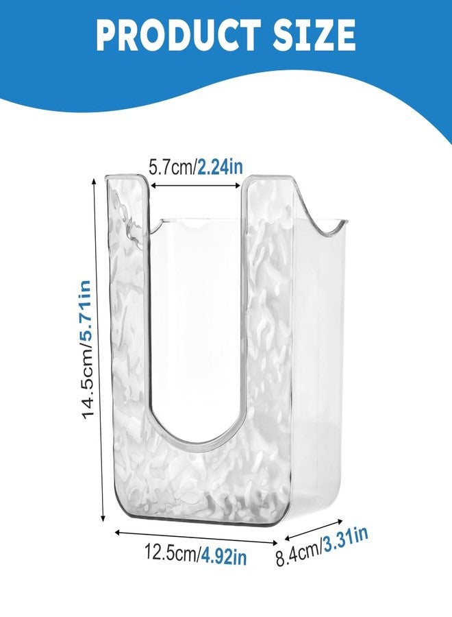 CALIDAKA Bathroom Wipes Holder，Kitchen Wipes Storage, Wall-Mounted Tissue Holder, Non-Slip Flushable Wipes Box, Wipe Container, Wipes Holder for Kitchen Bathroom(Clear+Clear Grey)(Clear+Clear Grey) - Image 2