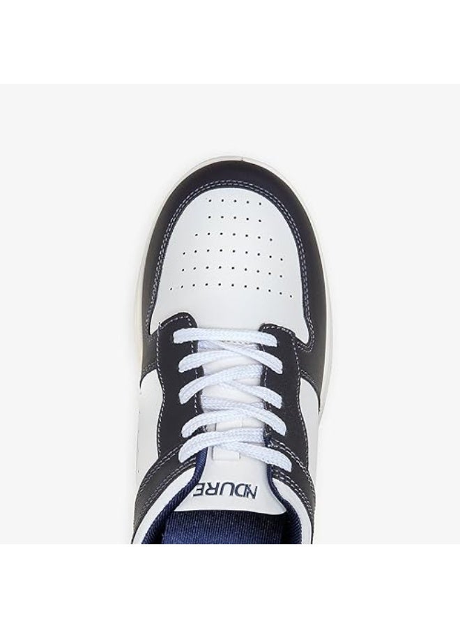 نديور حذاء رياضي رجالي NDURE Urban Edge برباط، أبيض/كحلي - Image 4