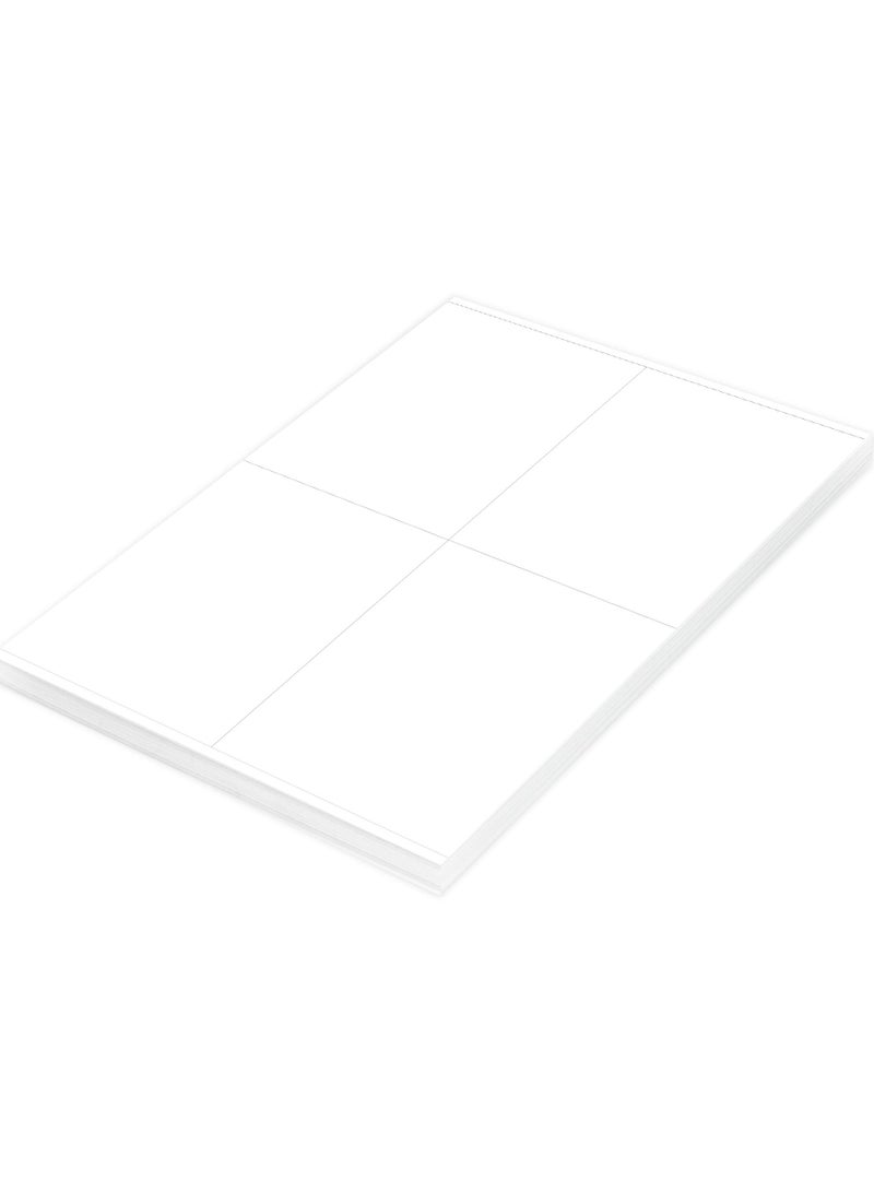 FIS Multipurpose Laser Labels, Colour White, Size 105X144MM (4 Stickers x 100 Sheet)  400 Labels, Size : A4 (21X29.7 CM) , Pack of 100 Sheets -FSLA4-4-100 - Image 2