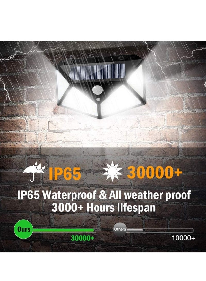 Solar Light Outdoor – 114 LED Motion Sensor Lighting, Waterproof Security Lights for Wall, Step, Porch, Patio, Yard, Driveway, Pathway, Pool (4 Packs, Cool White) - Image 3