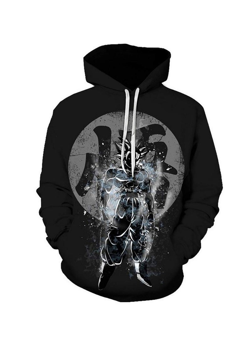 Loquat Seven Dragon Ball Wukong 3D Digital Printed Sweater Loose Hooded  - Image 1