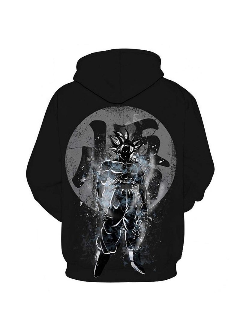 Loquat Seven Dragon Ball Wukong 3D Digital Printed Sweater Loose Hooded  - Image 2