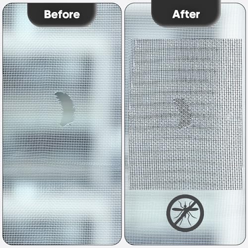 Secopad 5" x 7" Black/Grey Screen Repair Kit, 6 PCS Window Screen Patch Repair Tape for Mesh Window Door, Strong Adhesive Fiberglass Mesh Pacth Tape - Image 5