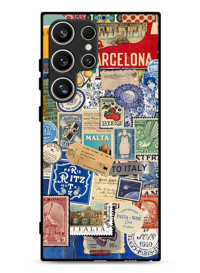 Tolwak Samsung Galaxy S24 Ultra 5G Protective Case Cover Stickers Of Different Cities  - Image 1