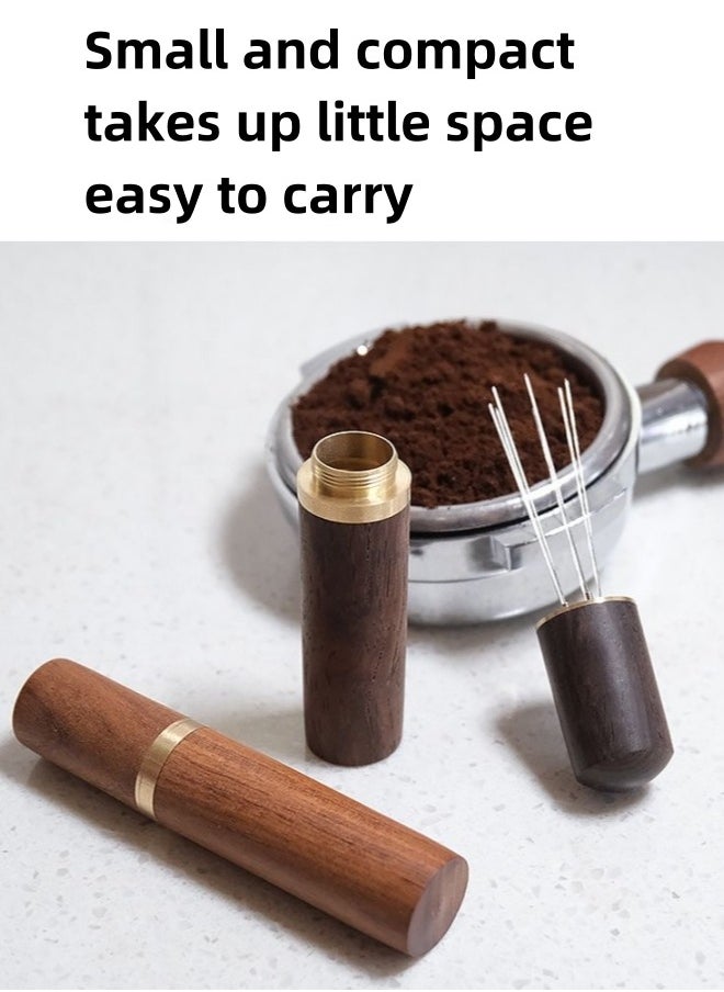 Generic Portable Mini Coffee Needle, Anti-Clumping Ground Coffee Stirring Tool, 6-Pin Coffee Stirrer with Storage Base, Coffee Dispenser Hand Stirrer Tool for Home, Kitchen, Cafe，coffee needle，espresso stirrer tool，coffee wdt，espresso coffee stirrer，espresso stirrer needle，coffee needle distributor，espresso stirrer，espresso needle  - Image 4