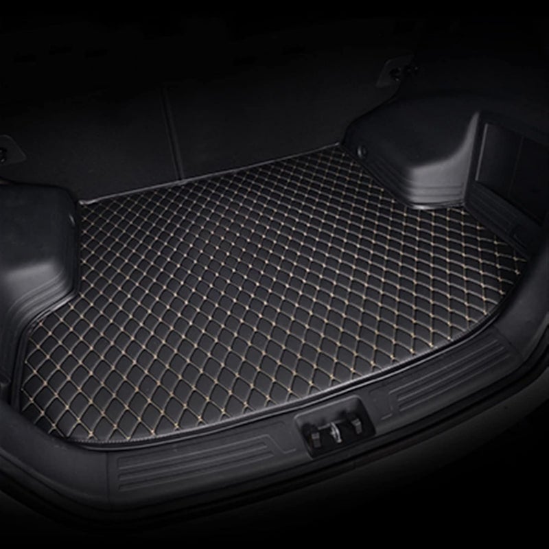 Vuzmode Custom Car Trunk Mat - Black Beige - Image 1