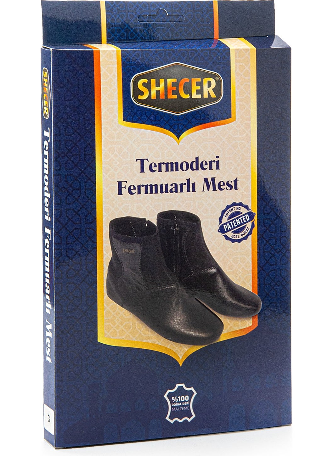 İhvan - Natural Leather Material Patented Zippered Socks - Image 1
