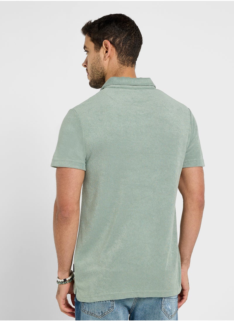 BRAVE SOUL - Short Sleeve Polo Shirt With Reverse Collar - Image 1