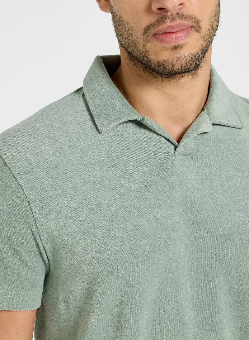 برايف سول Short Sleeve Polo Shirt With Reverse Collar
