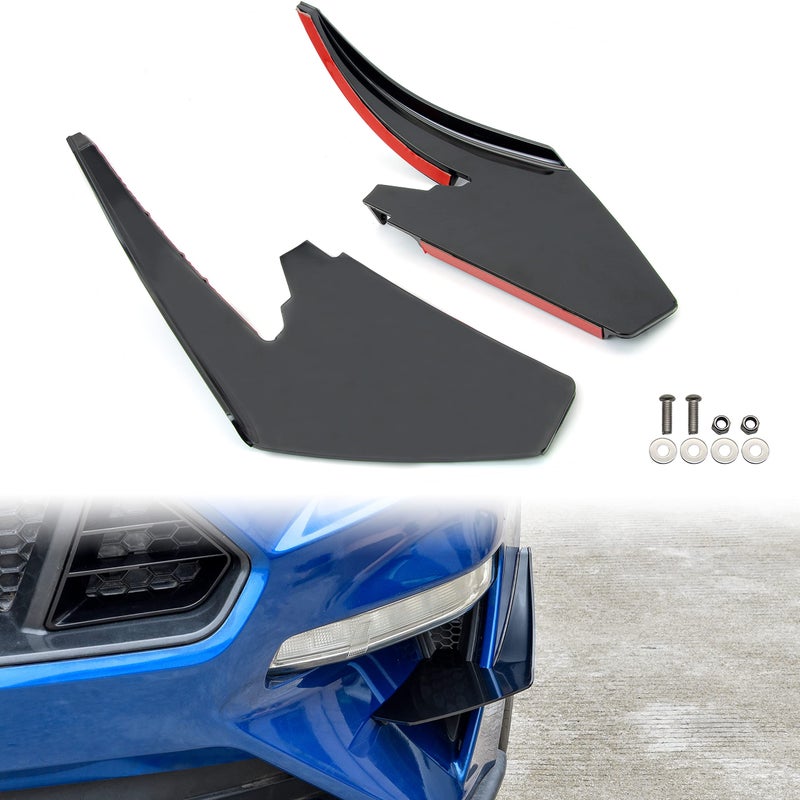 KEWISAUTO جناح الغوص السفلي الأمامي لسيارة فورد موستانج 20182023 مع زعانف سمكة القرش وموزع الهواء الجانبي