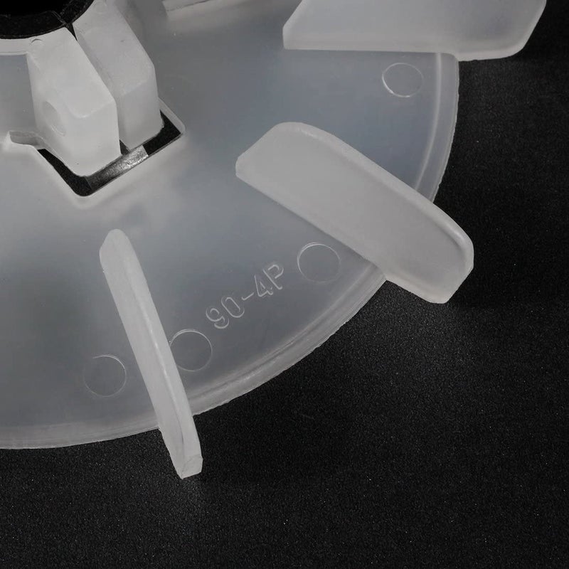 158 ملم شفرة مروحة محرك بلاستيكية بيضاء 10 زعانف شكل دائري 19 ملم فتحة - Image 4