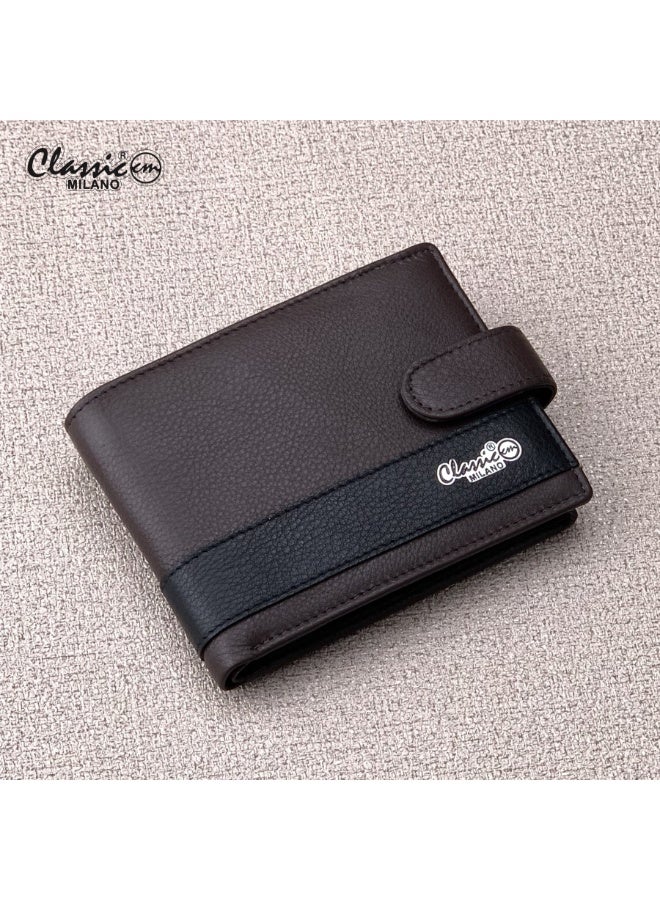 Classic Milano Genuine Leather Wallet for Men – Slim Bifold Men’s Wallet with RFID Blocking, Multiple Card Slots – Stylish Mens Purse Wallets Gift for Husband, Father - Image 1