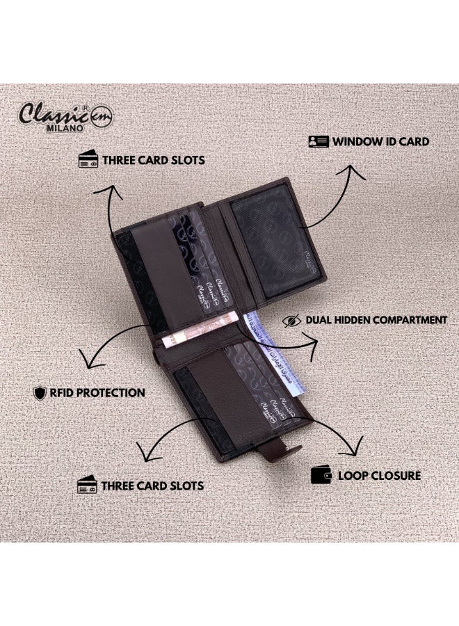 Classic Milano Genuine Leather Wallet for Men – Slim Bifold Men’s Wallet with RFID Blocking, Multiple Card Slots – Stylish Mens Purse Wallets Gift for Husband, Father - Image 3