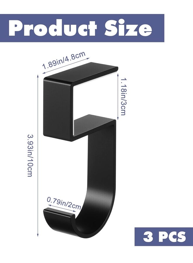 3 PCS Black Purse Hook for Table - Bag Hanger, Desk Hook for Bag, Portable Purses Clips for Tables - Image 2