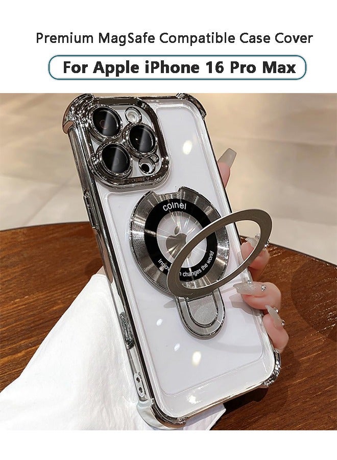 X-level iPhone 16 Pro Max Case Cover with Magnetic Ring Stand Compatible with MagSafe Four Corners Shockproof Anti-Scratch Slim Kickstand Case for iPhone 16 Pro Max - Image 1