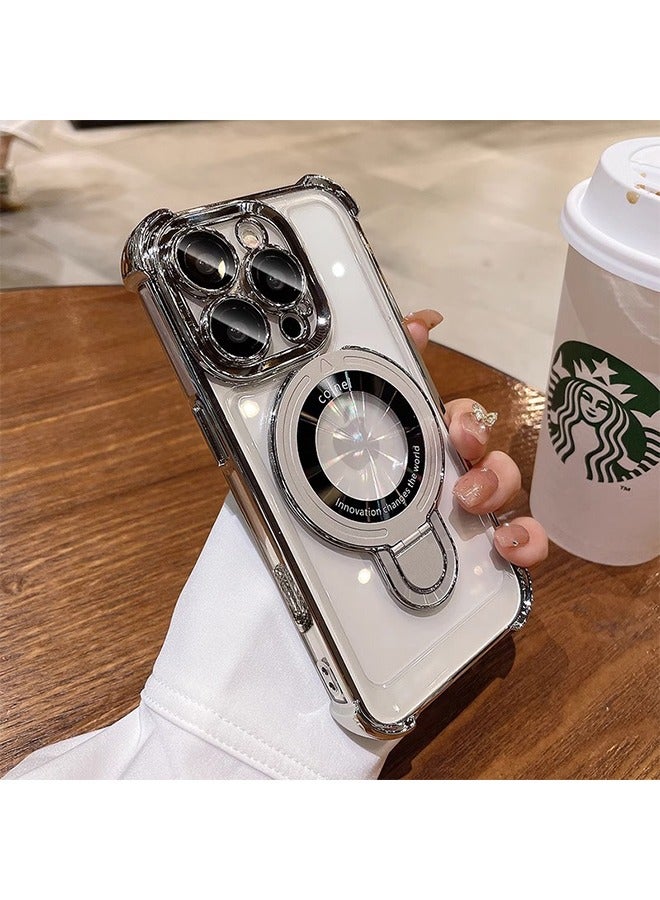 X-level iPhone 16 Pro Max Case Cover with Magnetic Ring Stand Compatible with MagSafe Four Corners Shockproof Anti-Scratch Slim Kickstand Case for iPhone 16 Pro Max - Image 3