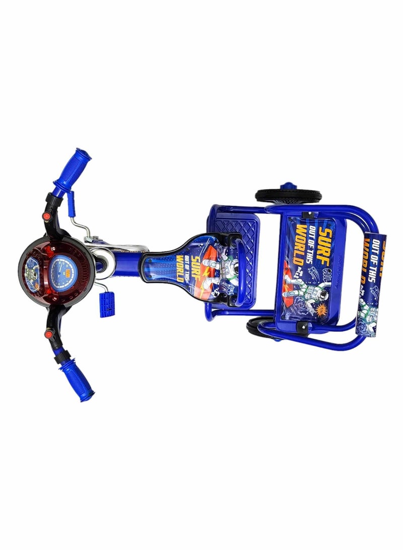 Tricycle Double Seated Iron Bike for Kids with Sounds and Light  - Image 3