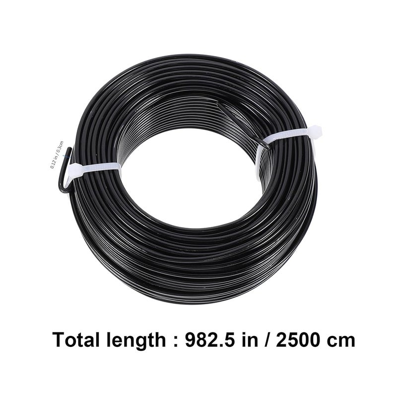 3mm Bendable Black Aluminum Wire Jewelry Crafting Beading Sculpting Wire Roll for Handmade Art and DIY Accessories - Image 2