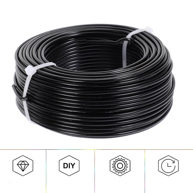 3mm Bendable Black Aluminum Wire Jewelry Crafting Beading Sculpting Wire Roll for Handmade Art and DIY Accessories - Image 3