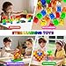 Annexfun 56PCS Magnetic Blocks Transparent Magnetic Cubes Toddlers Building BlocksMontessori Preschool STEM Educational Sensory Toys for Kids Ages 3 Boys Girls Birthday Gifts 1IN - Image 4