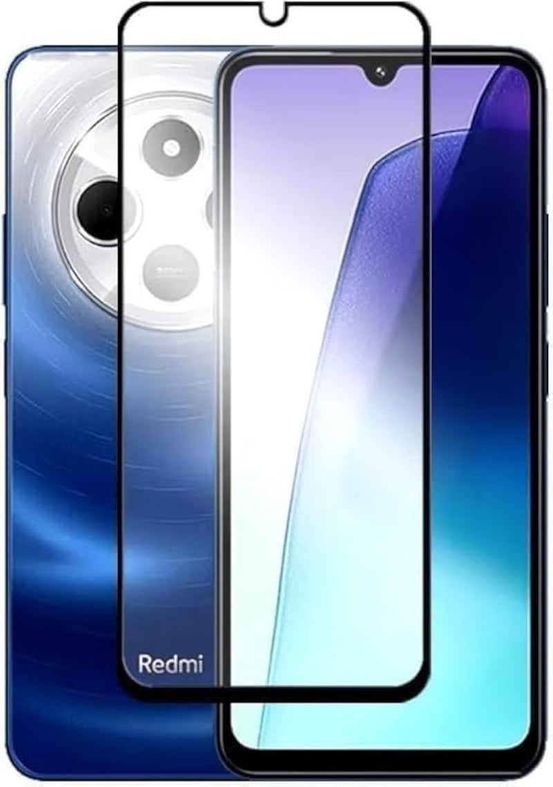 Dl3 Mobilak Screen Protector for Xiaomi Redmi 14C 4G/Poco C75, Tempered Glass Screen Saver Premium HD Protective, Scratch Resistant, NO-Bubble, 9H Hardness, Full Coverage Film