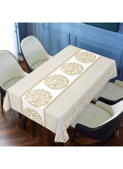 140 × 180cm Waterproof Embroidered PVC Tablecloth, Oil and Scratch Resistant Rectangular Plastic Tablecloth, Wiped Clean Tabletop Cover, Used for Kitchen Tabletop Protection (Off White) - pzsku/Z5BB58A621FDE007D68F9Z/45/_/1706520216/a1a53531-3d1d-4dac-8079-cfc225056653