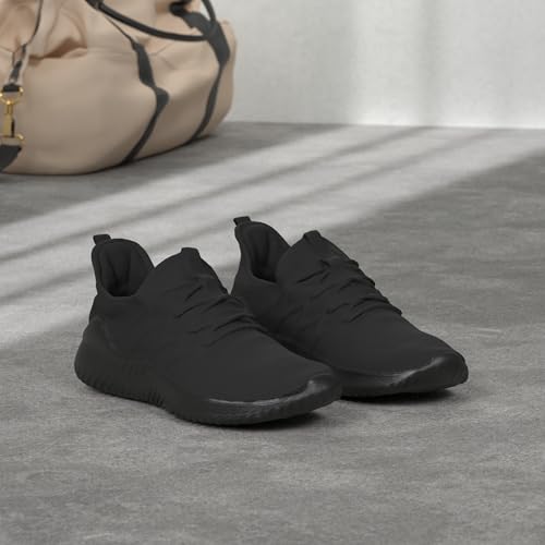 Socviis Mens Slip On Running Shoes Athletic Walking Trainers Lightweight Breathable Mesh Tennis Sneakers All Black - Image 2