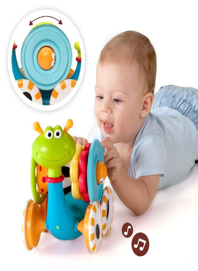 Yookidoo - Yookidoo Musical Crawl 'N' Go Snail Toy with Stacker - Promotes Baby's Crawling and Walking. Rolls and Spins Its Shell As It Moves. - Image 1